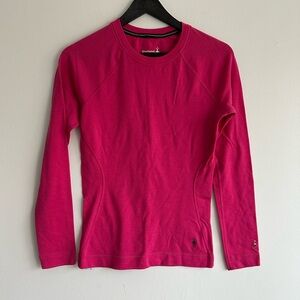 Smartwool Women's Hot Pink Long-Sleeve 100% Wool Top Small